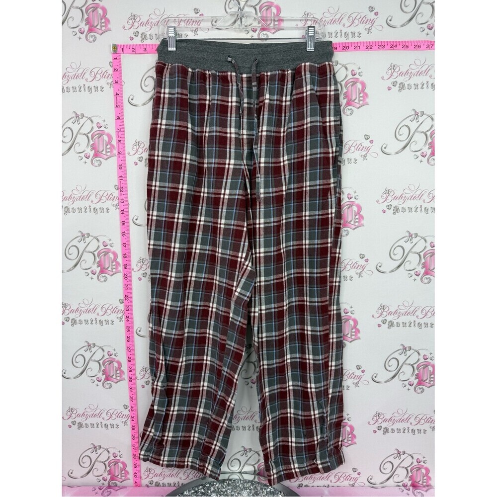 Pants plaid pj Women's Plaid Lounge Pajama Pants - Burgundy/Gray